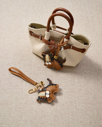 TIGER TIKO CHARM — French Alran leather from Tarn, France, founded 1903, Entreprise du Patrimoine Vivant.