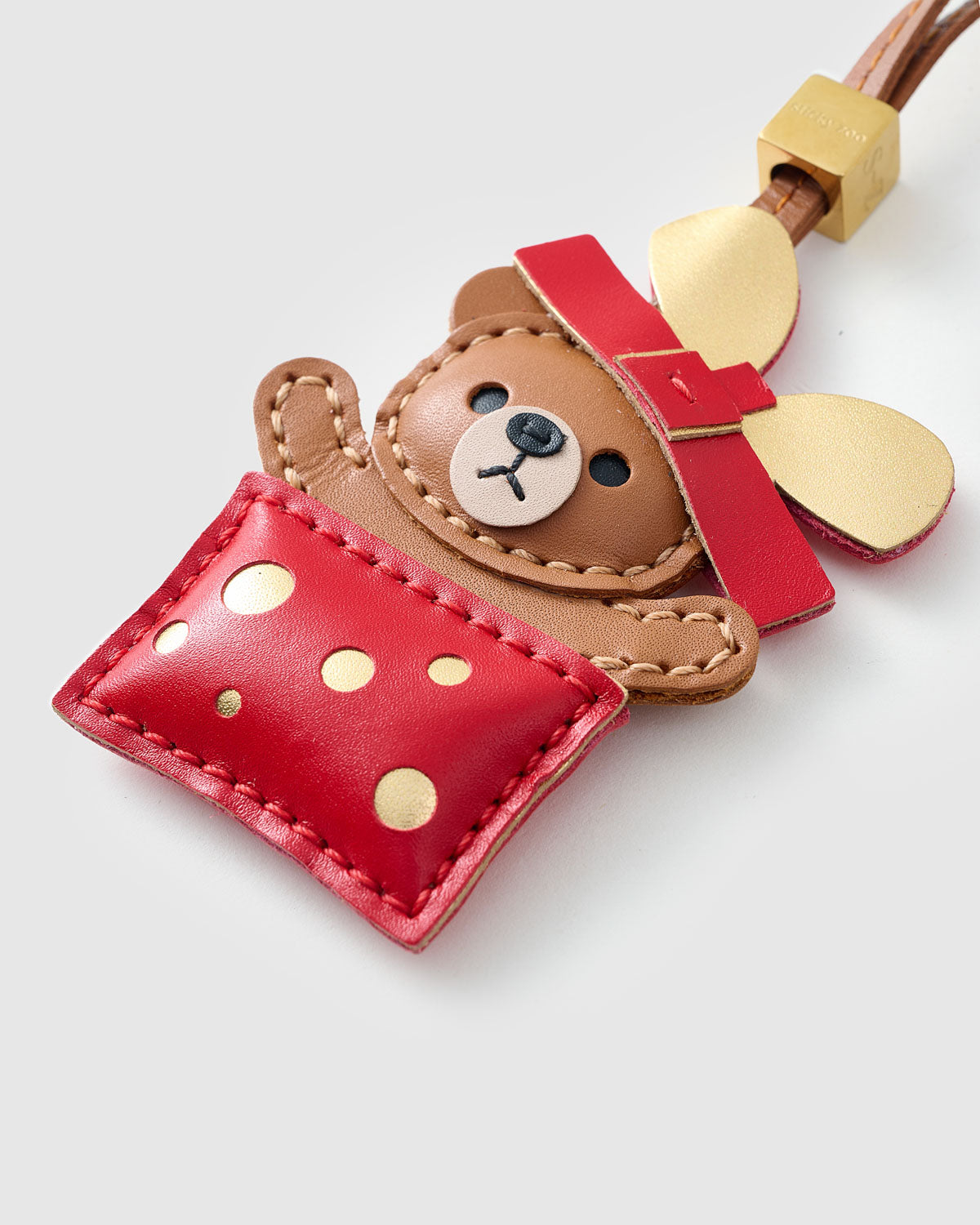 Teddy Bear Gift — finished one at a time, by hand. Real French Alran goatskin.