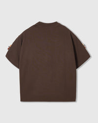 HONEY BEE SCATTER T-SHIRT — BROWN