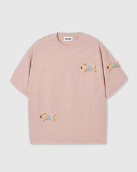 BLUE CHECK PUPPY SCATTER T-SHIRT — ROSA