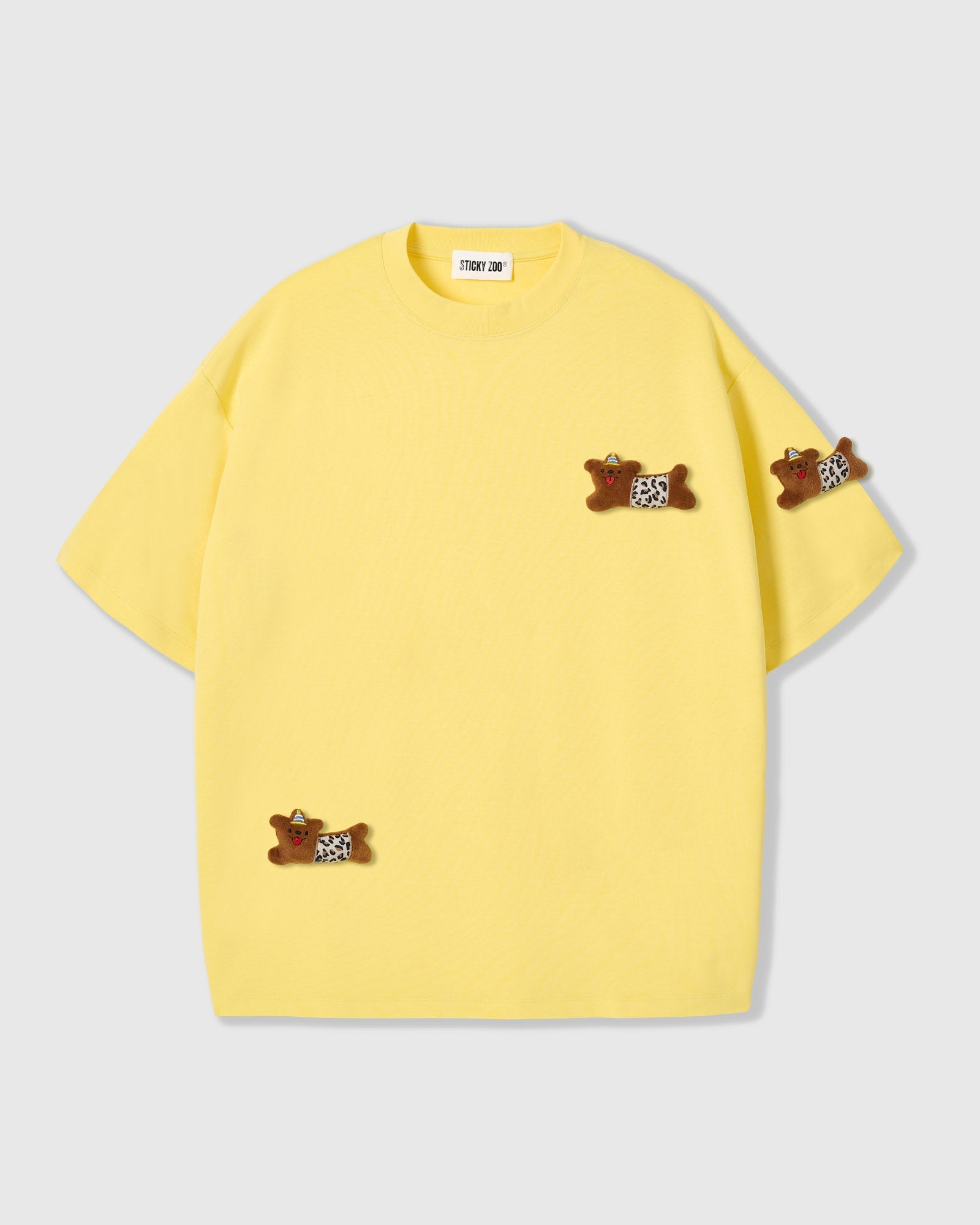 WILD TEDDY NA NAGKAKALAT NA T-SHIRT — DILAW