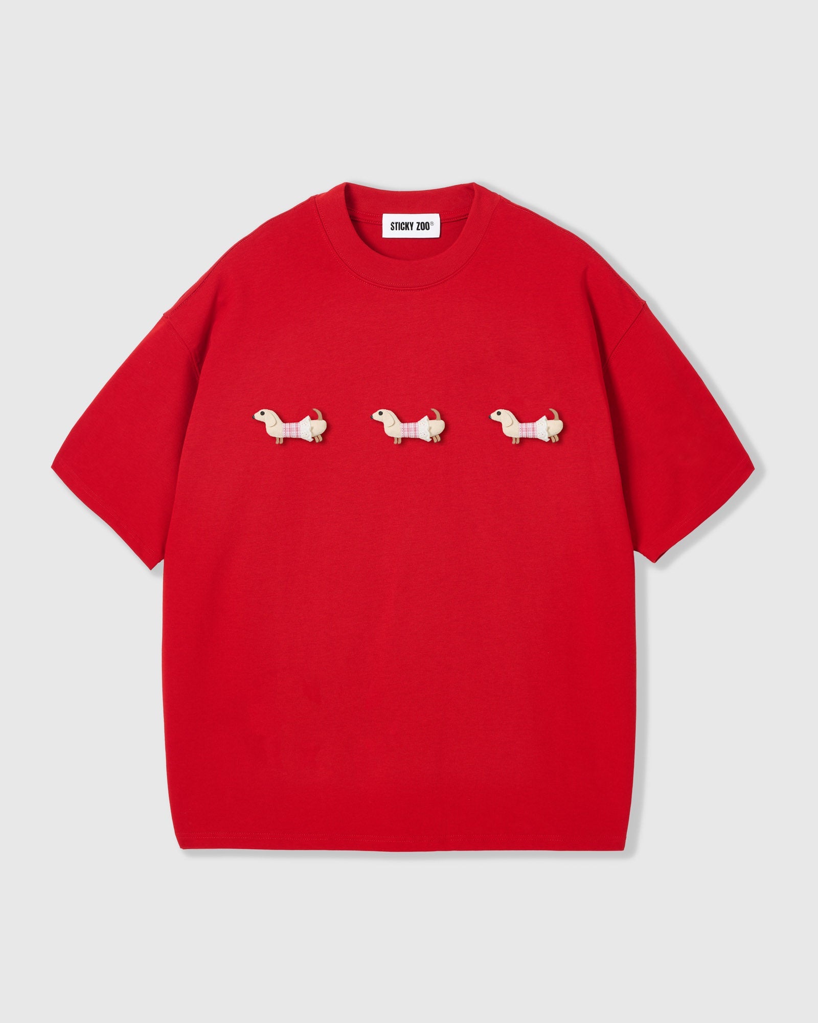 TRIO NG PLAID NA DACHSHUND NA T-SHIRT — PULA
