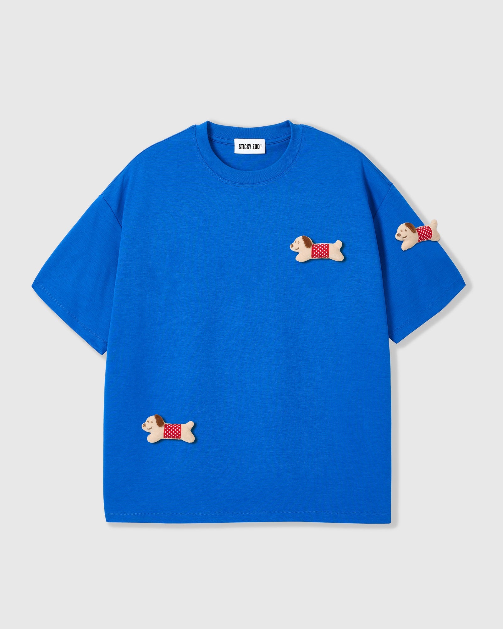 POLKA PUPPY SCATTER T-SHIRT — ASUL