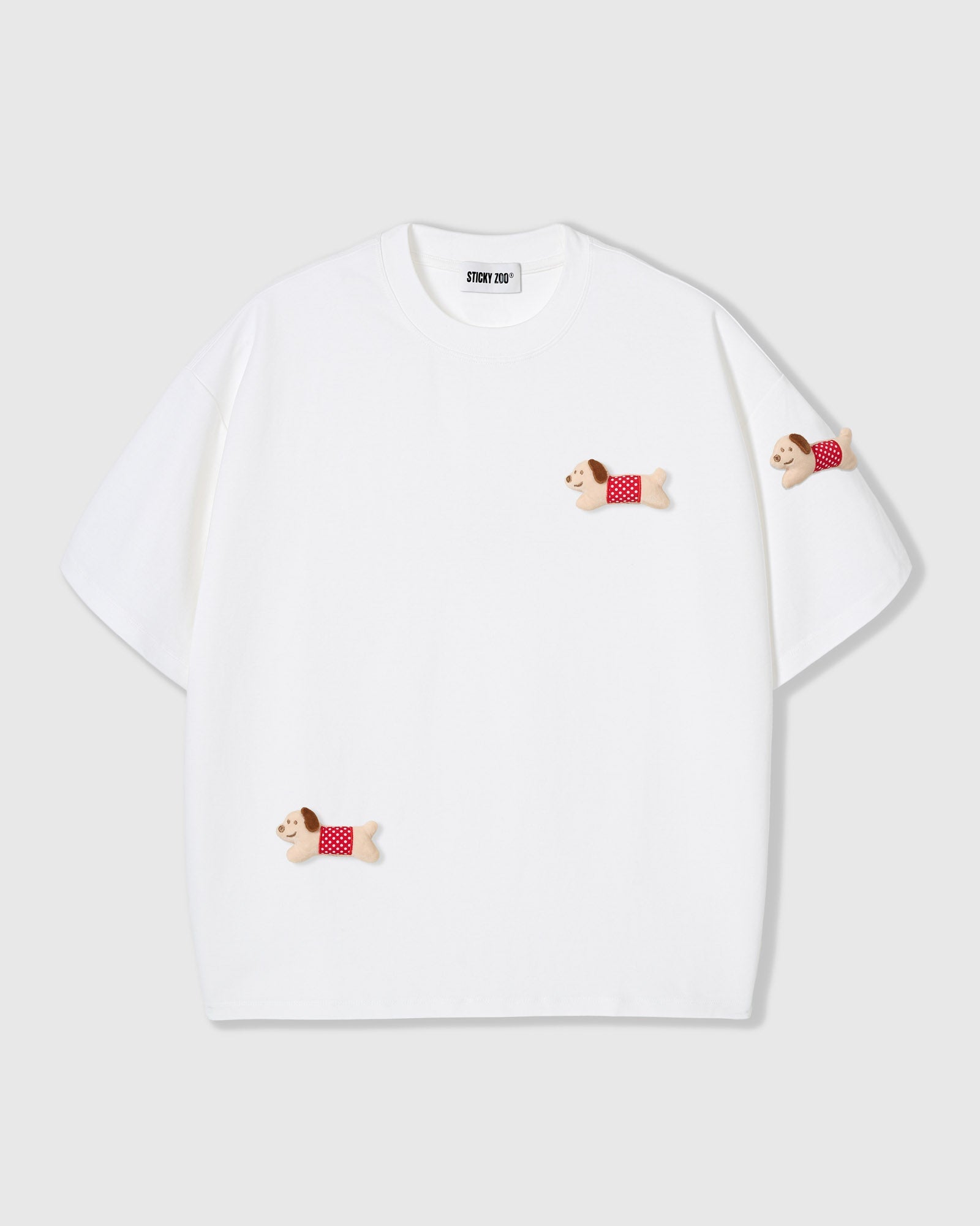 POLKA PUPPY SCATTER T-SHIRT — PUTI