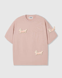 BOW NA TUTA NA NAGKAKALAT NA T-SHIRT — PINK