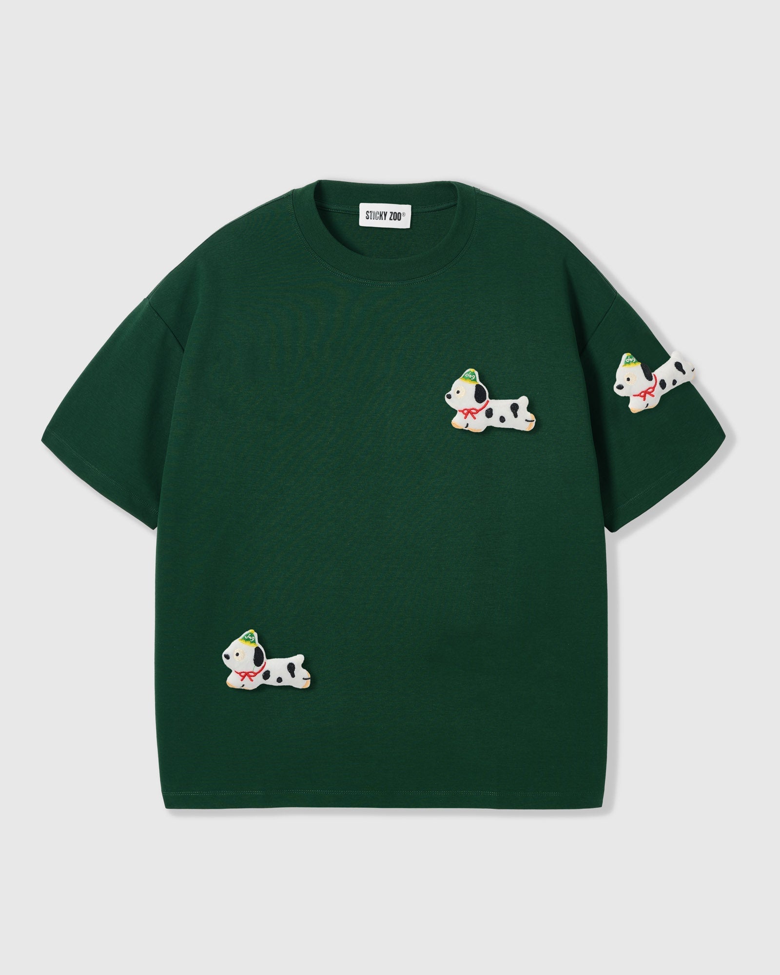SPOTTY PUPPY SCATTER T-SHIRT — BERDE