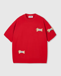 BLUE CHECK PUPPY SCATTER T-SHIRT — PULA