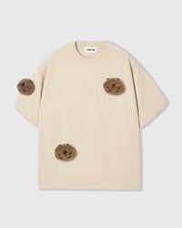 SLEEPY TEDDY SCATTER T-SHIRT — KREM