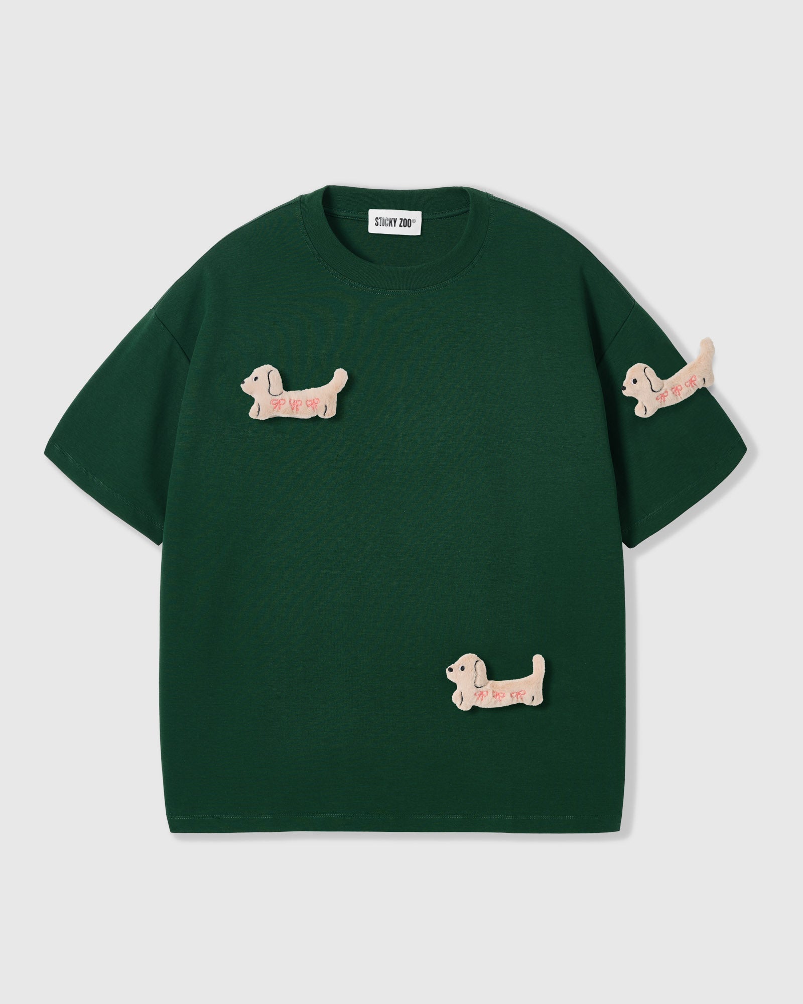 BOW NA TUTA NA NAGKAKALAT NA T-SHIRT — BERDE