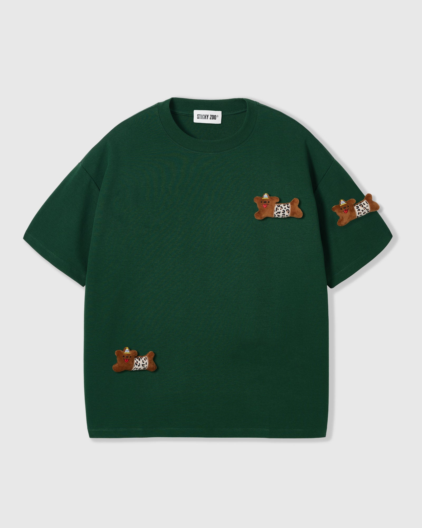 WILD TEDDY NA NAGKAKALAT NA T-SHIRT — BERDE