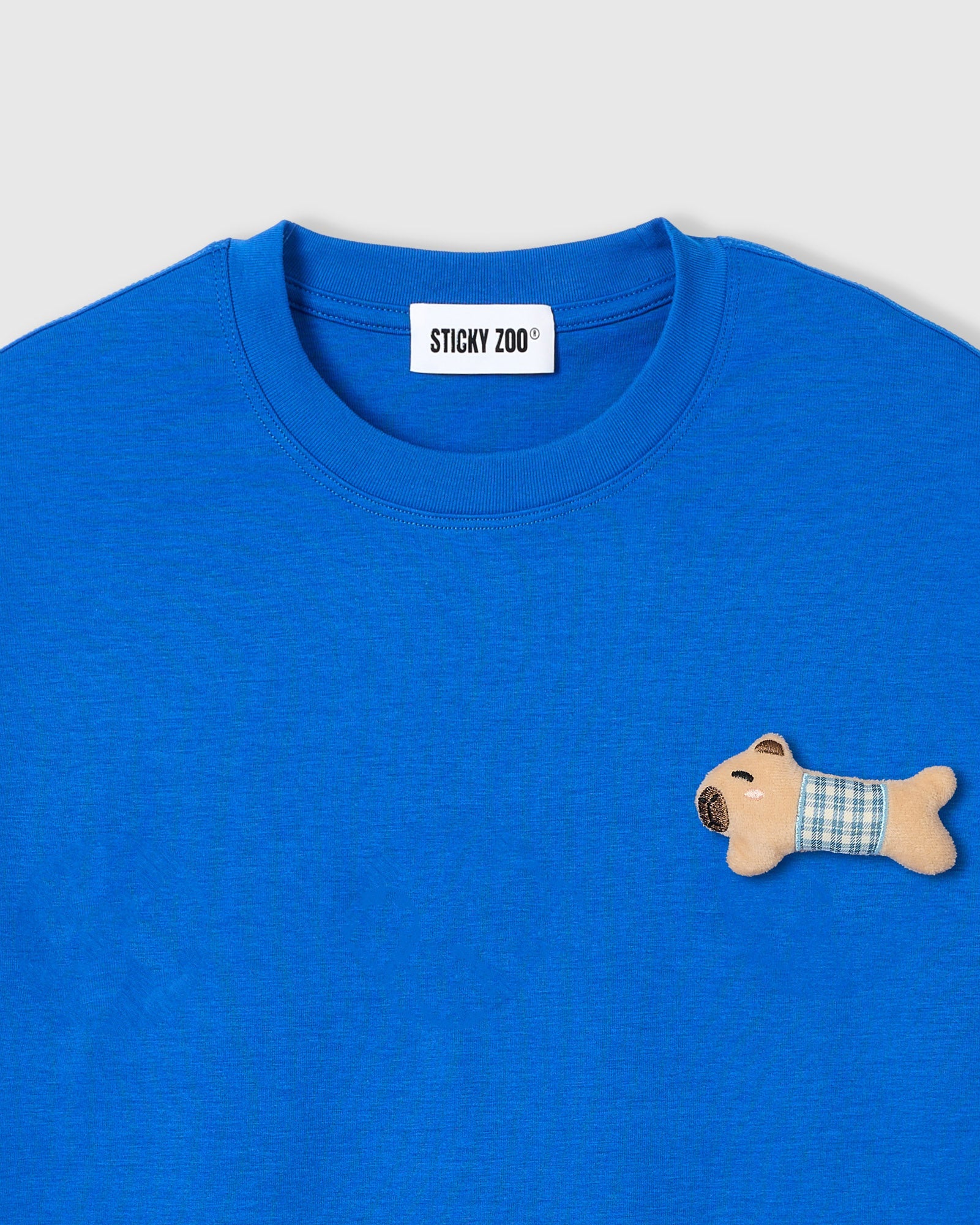 BLUE CHECK NA TUTA NA NAGKAKALAT NA T-SHIRT — ASUL