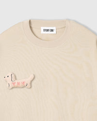 BOW PUPPY SCATTER T-SHIRT — KREM