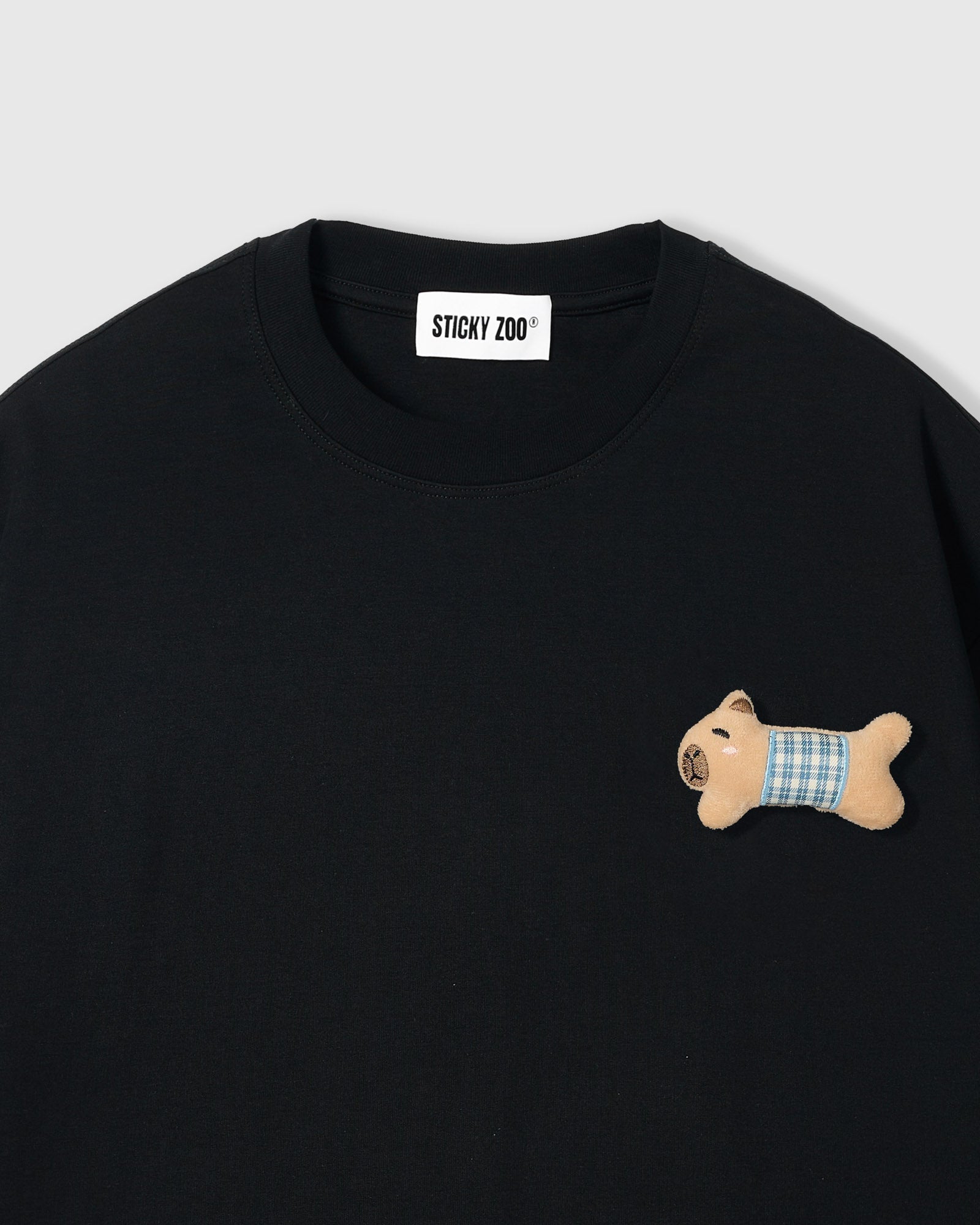 BLUE CHECK PUPPY SCATTER T-SHIRT — ITIM