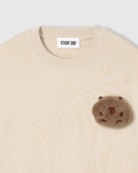 SLEEPY TEDDY SCATTER T-SHIRT — KREM