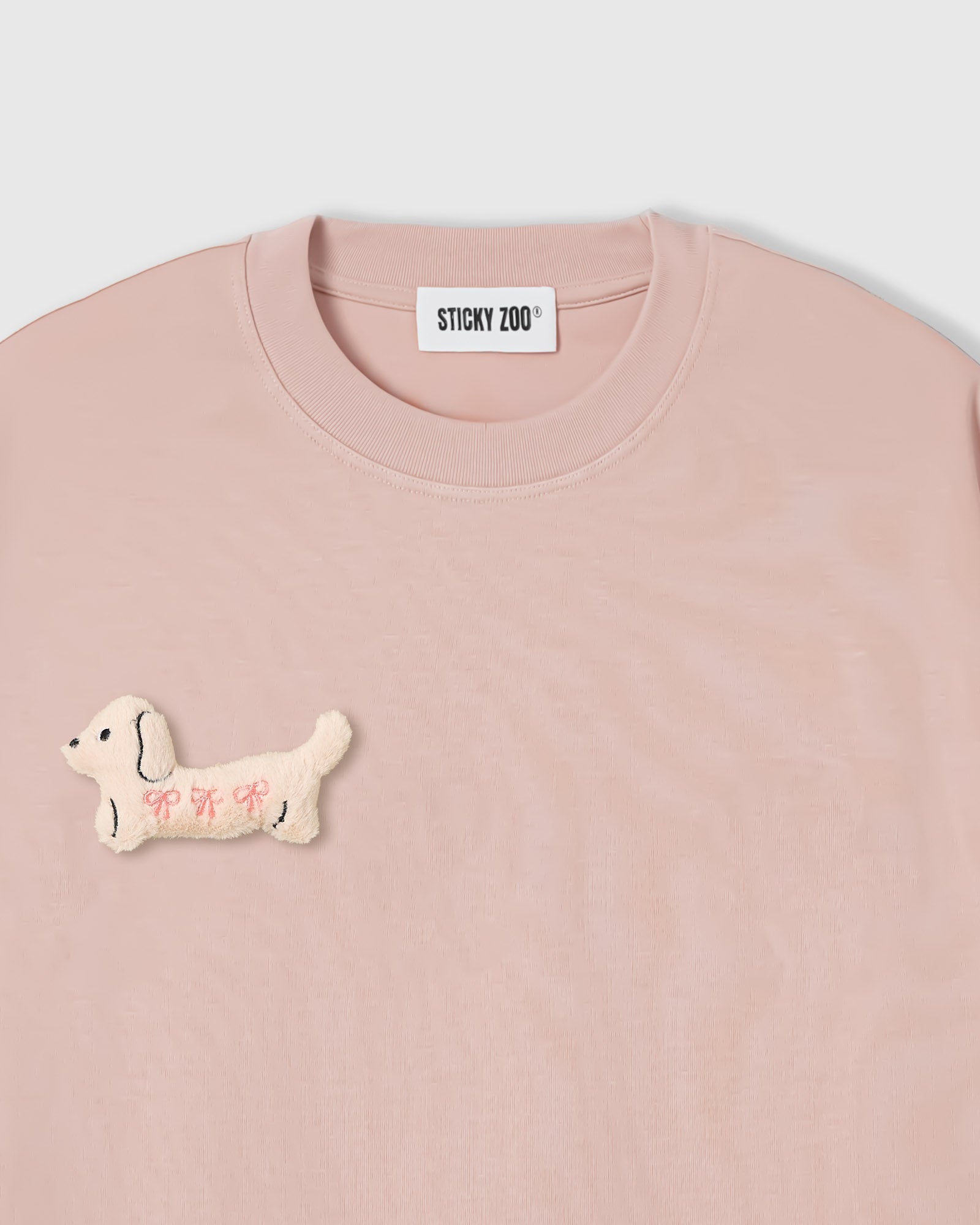 BOW NA TUTA NA NAGKAKALAT NA T-SHIRT — PINK