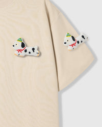 SPOTTY PUPPY SCATTER T-SHIRT — KREM