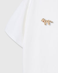 TRIO NG SPOTTY NA TUTA NA T-SHIRT — PUTI