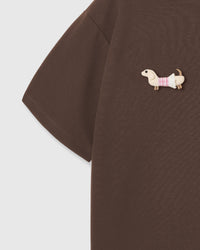 TRIO NG PLAID NA DACHSHUND NA T-SHIRT — KAYUMANGGI
