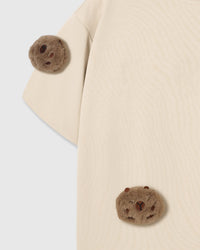 SLEEPY TEDDY SCATTER T-SHIRT — KREM