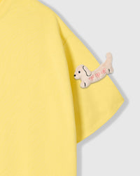 BOW PUPPY SCATTER T-SHIRT — DILAW