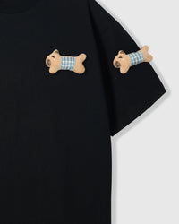 BLUE CHECK PUPPY SCATTER T-SHIRT — ITIM