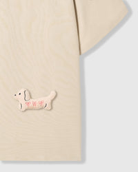 BOW PUPPY SCATTER T-SHIRT — KREM