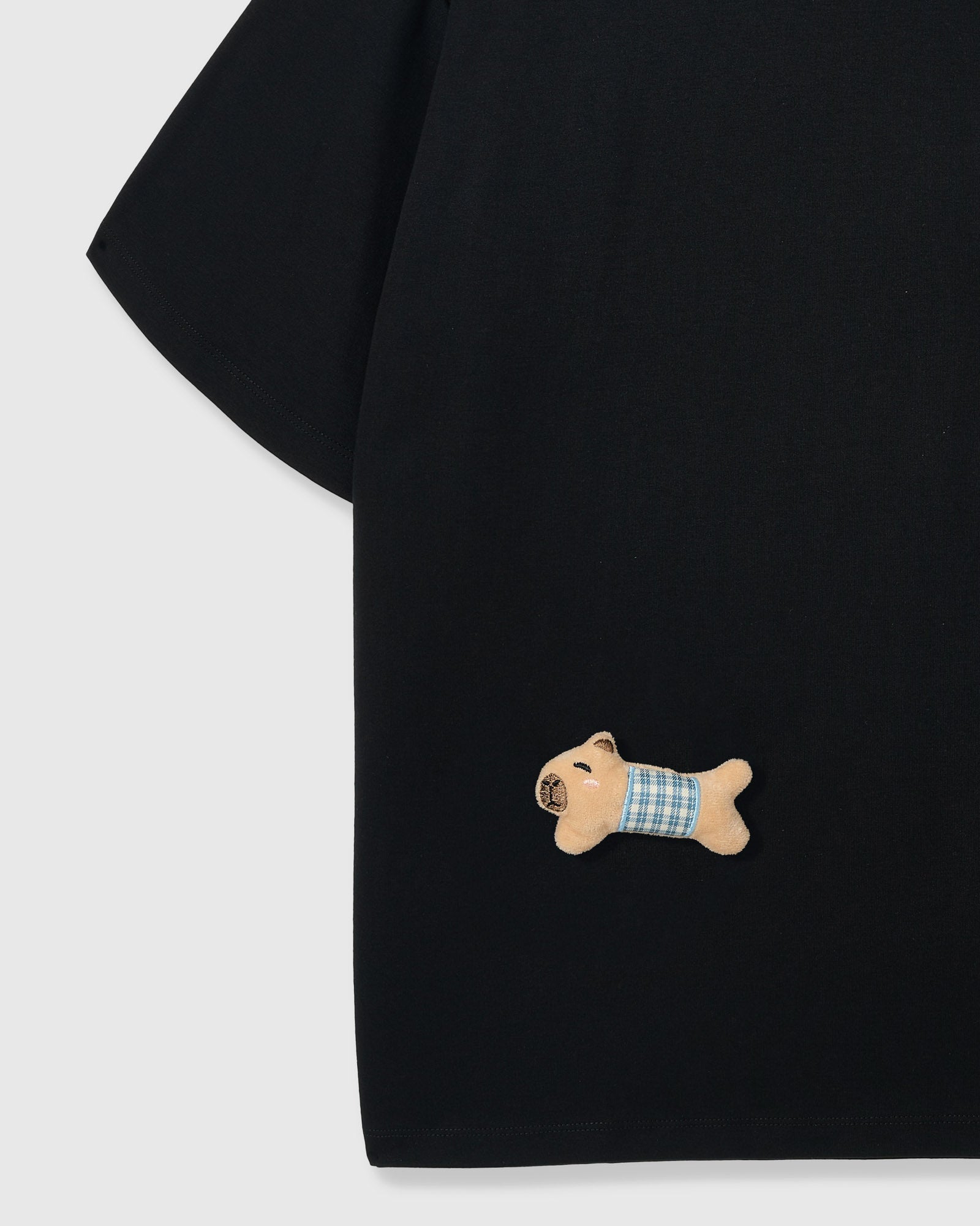 BLUE CHECK PUPPY SCATTER T-SHIRT — ITIM