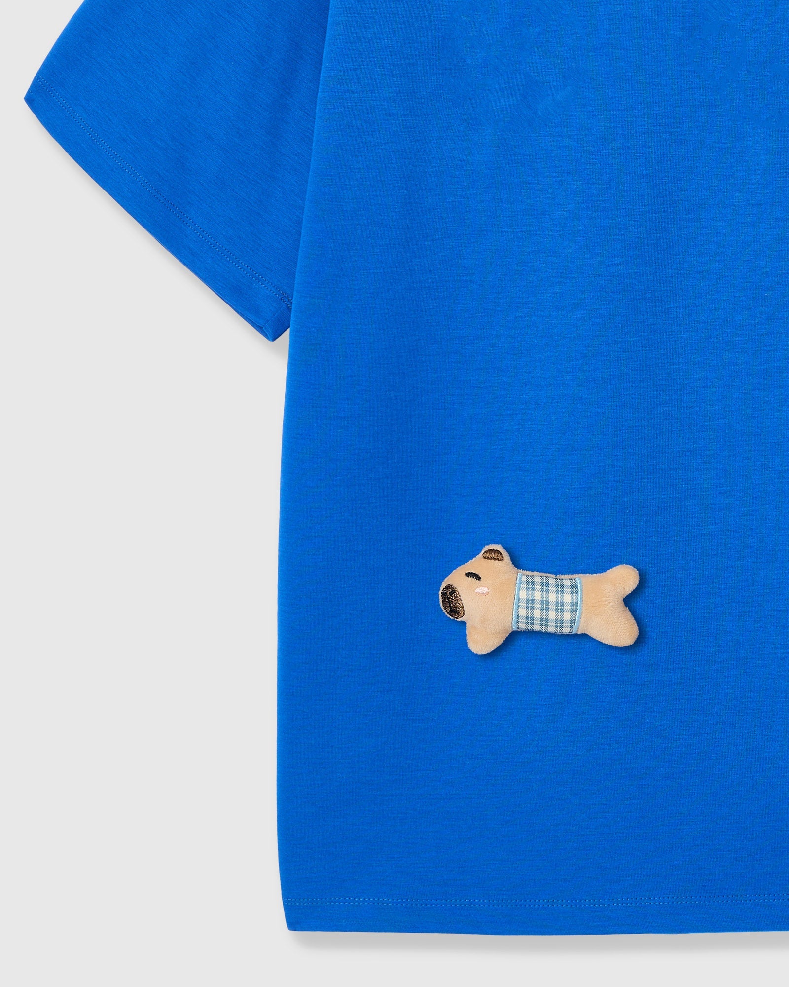 BLUE CHECK NA TUTA NA NAGKAKALAT NA T-SHIRT — ASUL