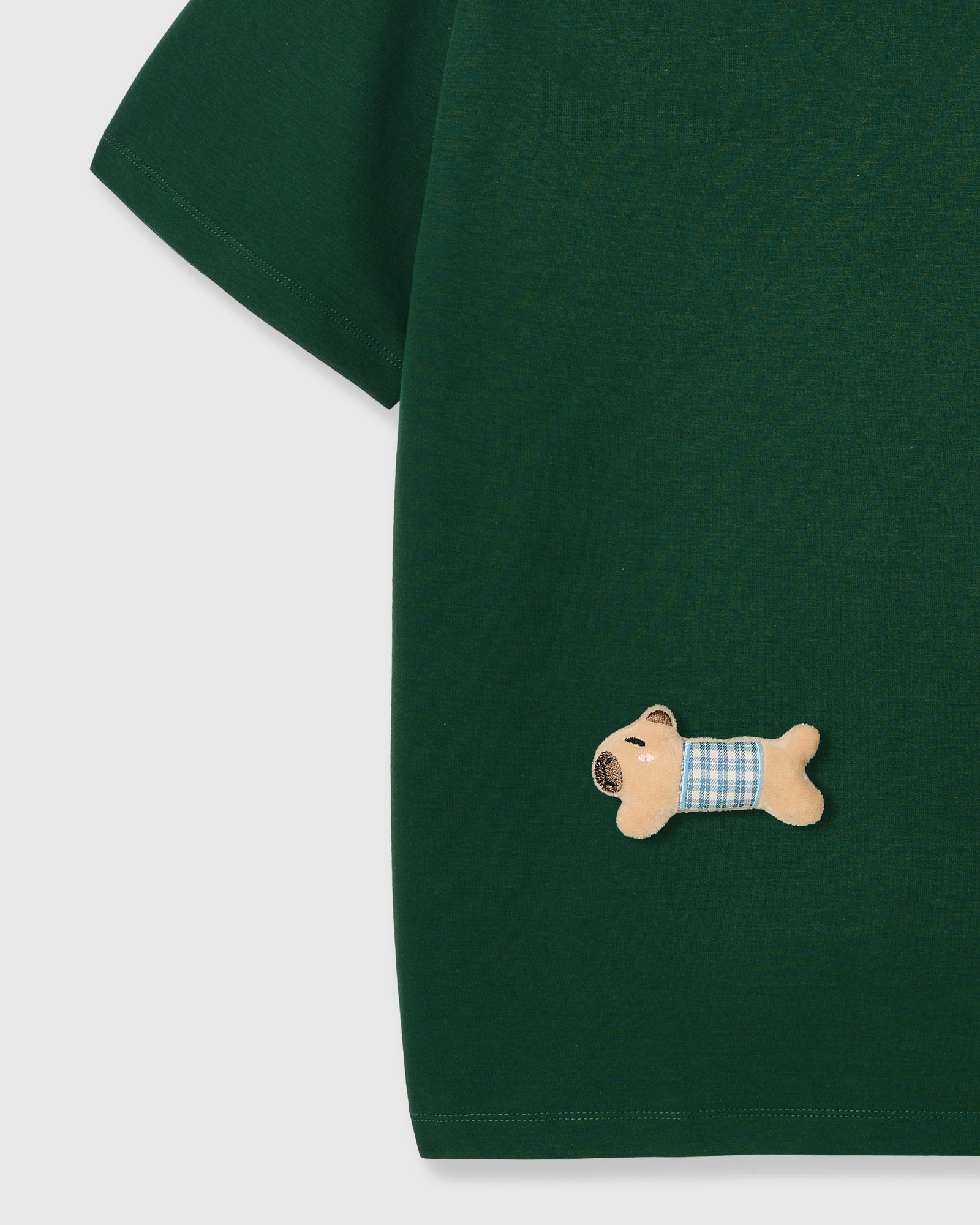 BLUE CHECK NA TUTA NA NAGKAKALAT NA T-SHIRT — BERDE
