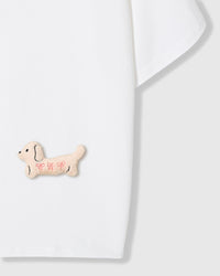 BOW PUPPY SCATTER T-SHIRT — PUTI