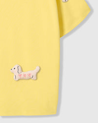BOW PUPPY SCATTER T-SHIRT — DILAW