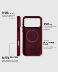 ALCANTARA CASE NG TELEPONO — BORDEAUX  
