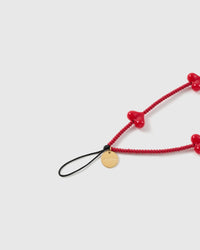 SCARLET PUFF HEART PHONE STRAP
