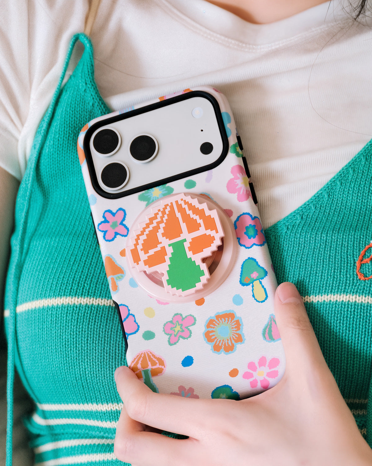 PIXEL MUSHROOM CASE NG TELEPONO  