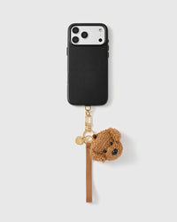 POODLE LEATHER PHONE STRAP