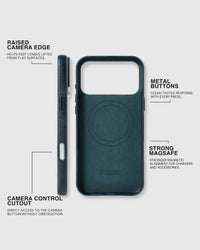 VINTAGE LEATHER PHONE CASE — BLUE