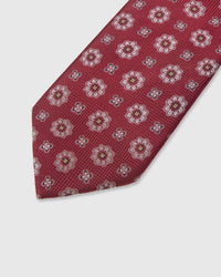 GARNET FLORAL TIE