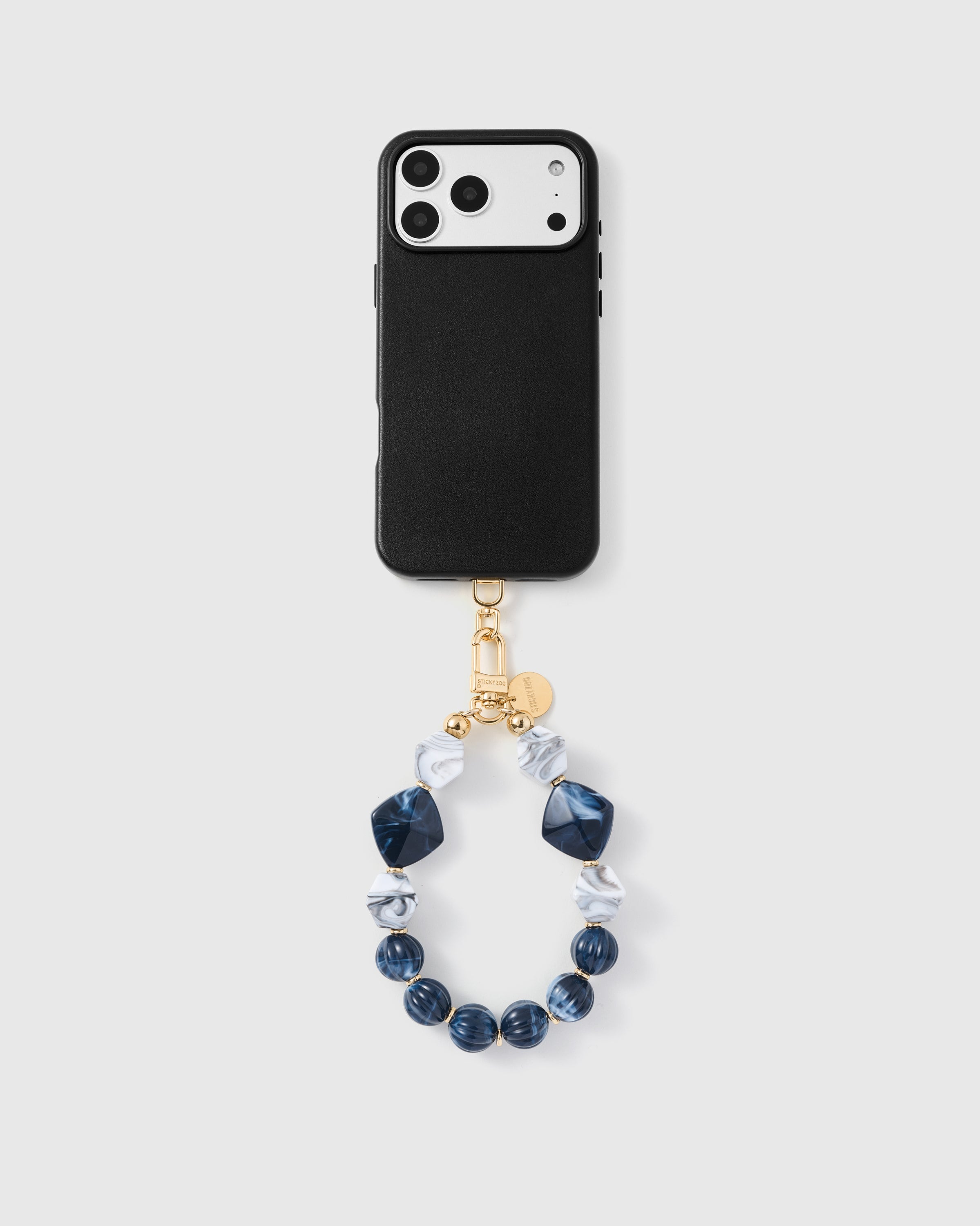 STRAP NG TELEPONO NA MAY SAPPHIRE MARBLE CLUSTER