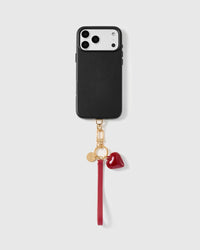 RUBY HEART LEATHER STRAP NG TELEPONO  