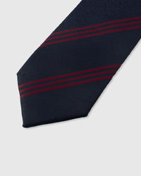 NAVY CRIMSON STRIPE NA KORBATAS