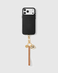 GOLDEN HEART LEATHER PHONE STRAP