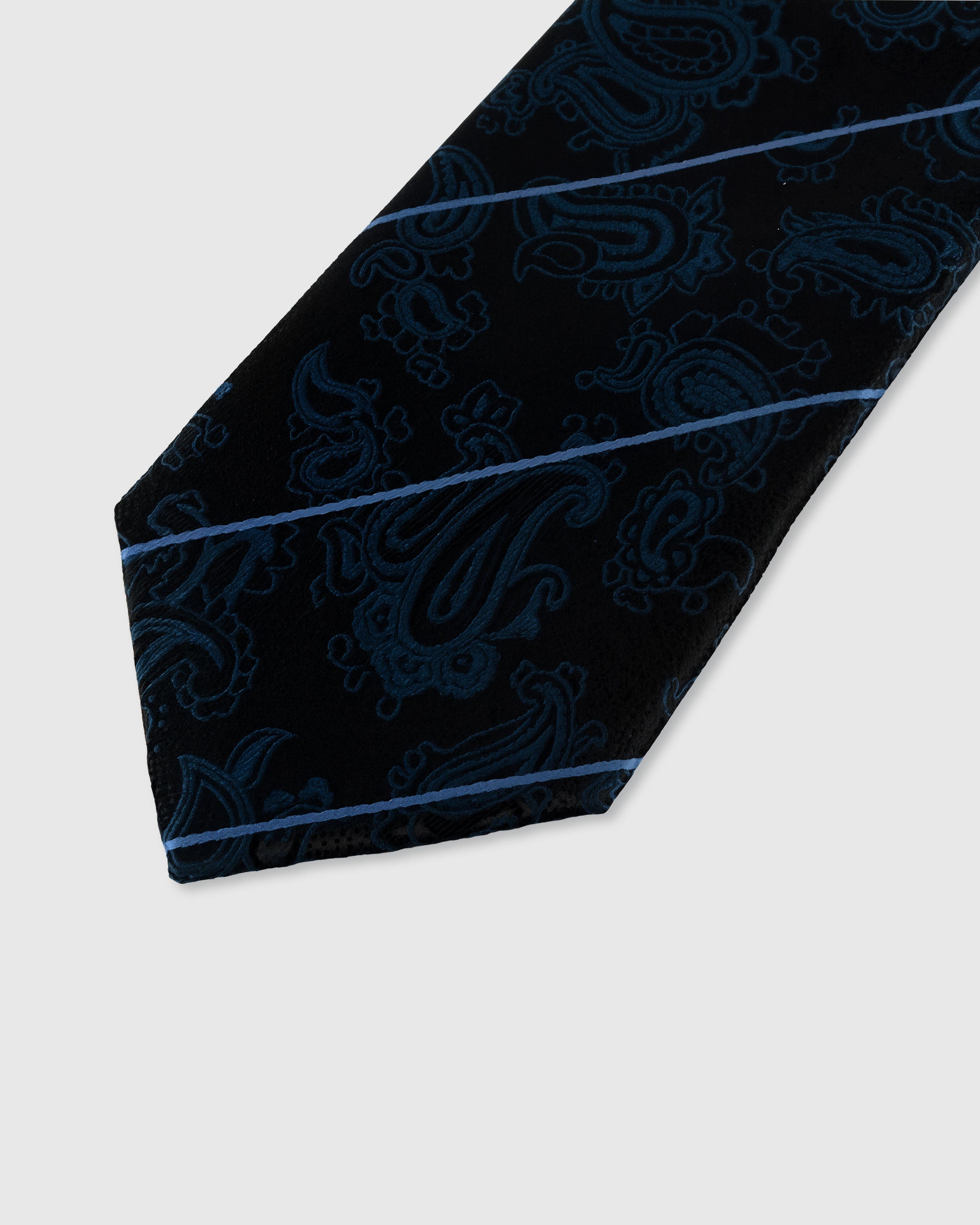 ONYX PAISLEY STRIPE TIE