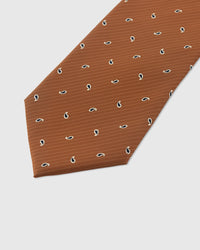 TERRACOTTA PAISLEY DROP TIE