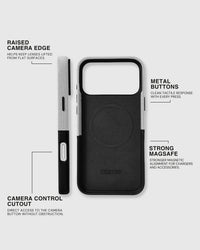 WALLET NA CASE PARA SA TELEPONO — GREY BLACK