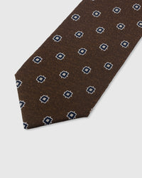 UMBER NAVY FOULARD TIE