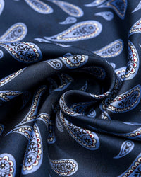 NAVY BOTEH NA SILK SCARF