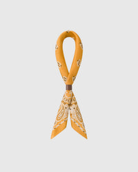 SAFFRON BANDANA SILK SCARF