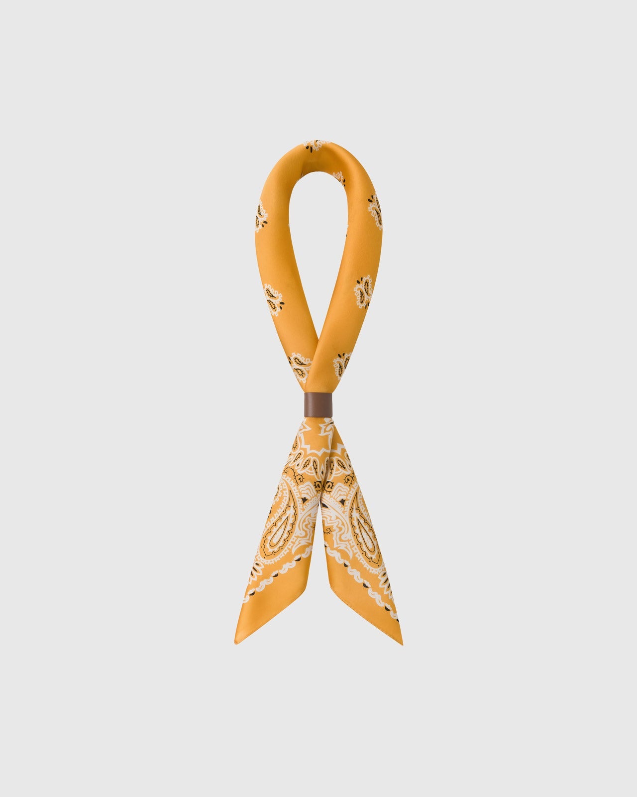 SAFFRON BANDANA SILK SCARF