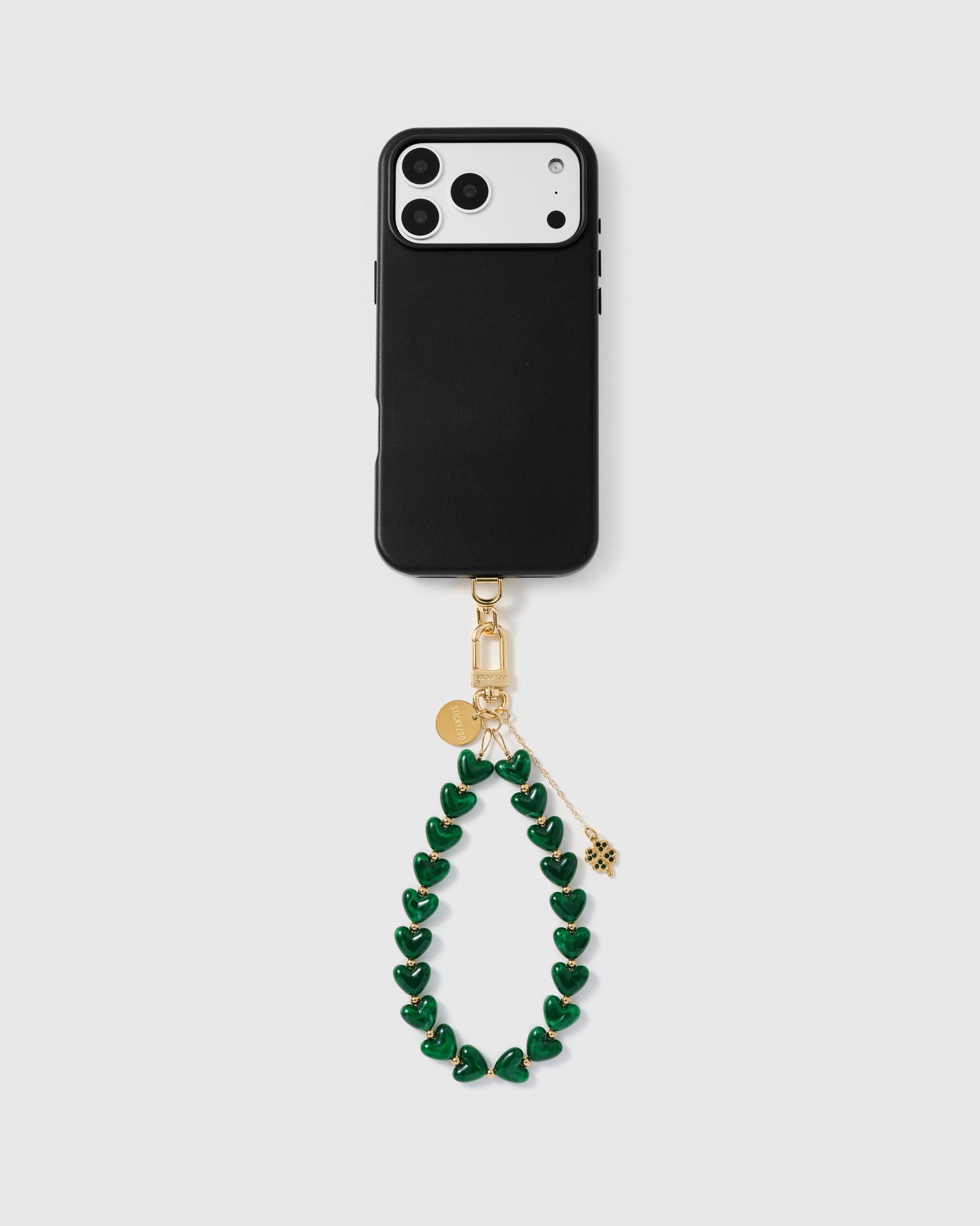 EMERALD CLOVER HEART STRAP NG TELEPONO  