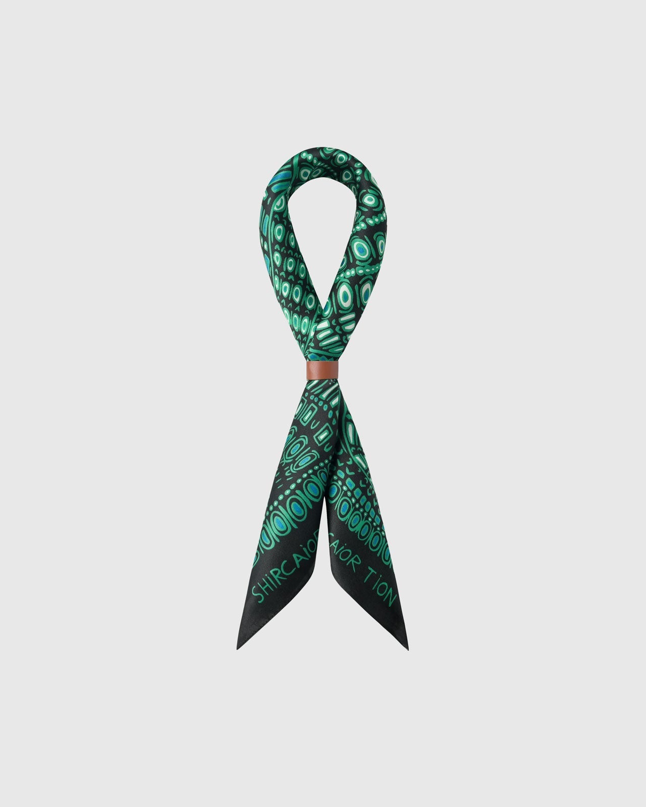 EMERALD DOTWORK NA SILK SCARF